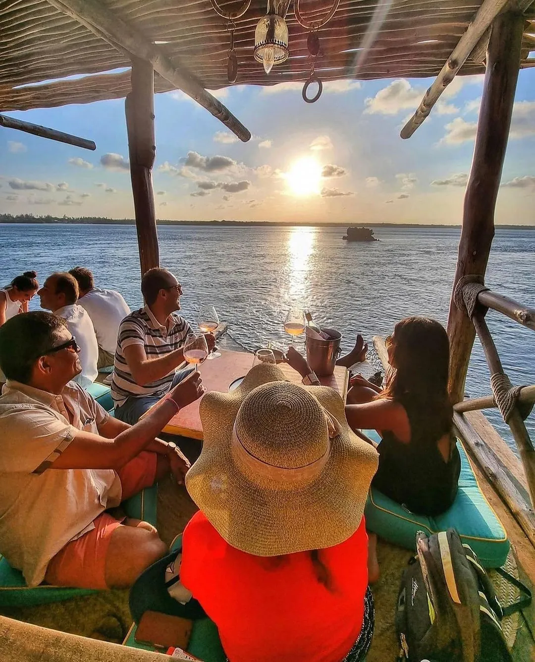 Sundowner on a dhow at Watamu Dunes